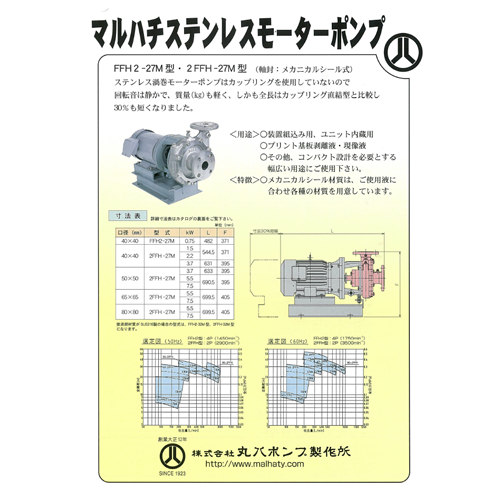 M020.ステンレス製モーターポンプ